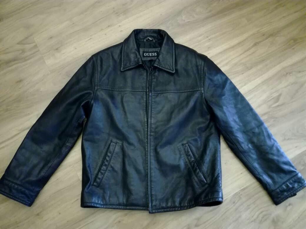 Guess genuine leather jacket new arrivals