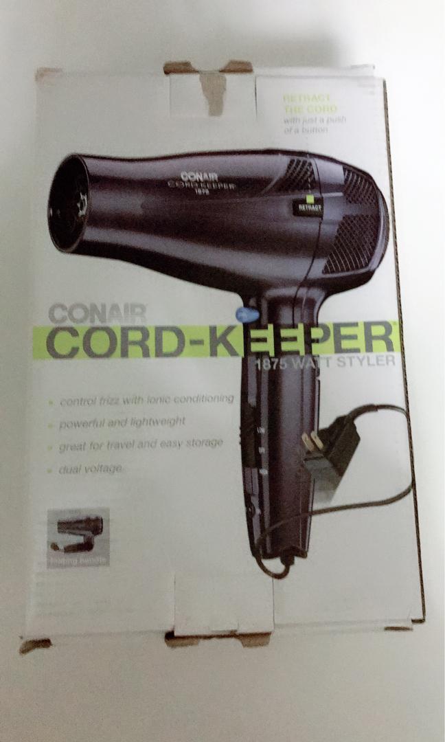hair dryer with retractable cord