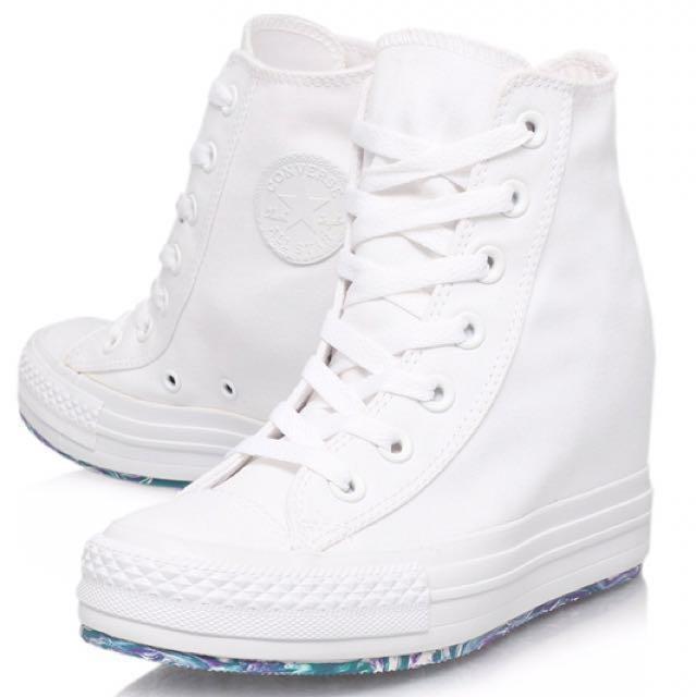 converse heeled trainers