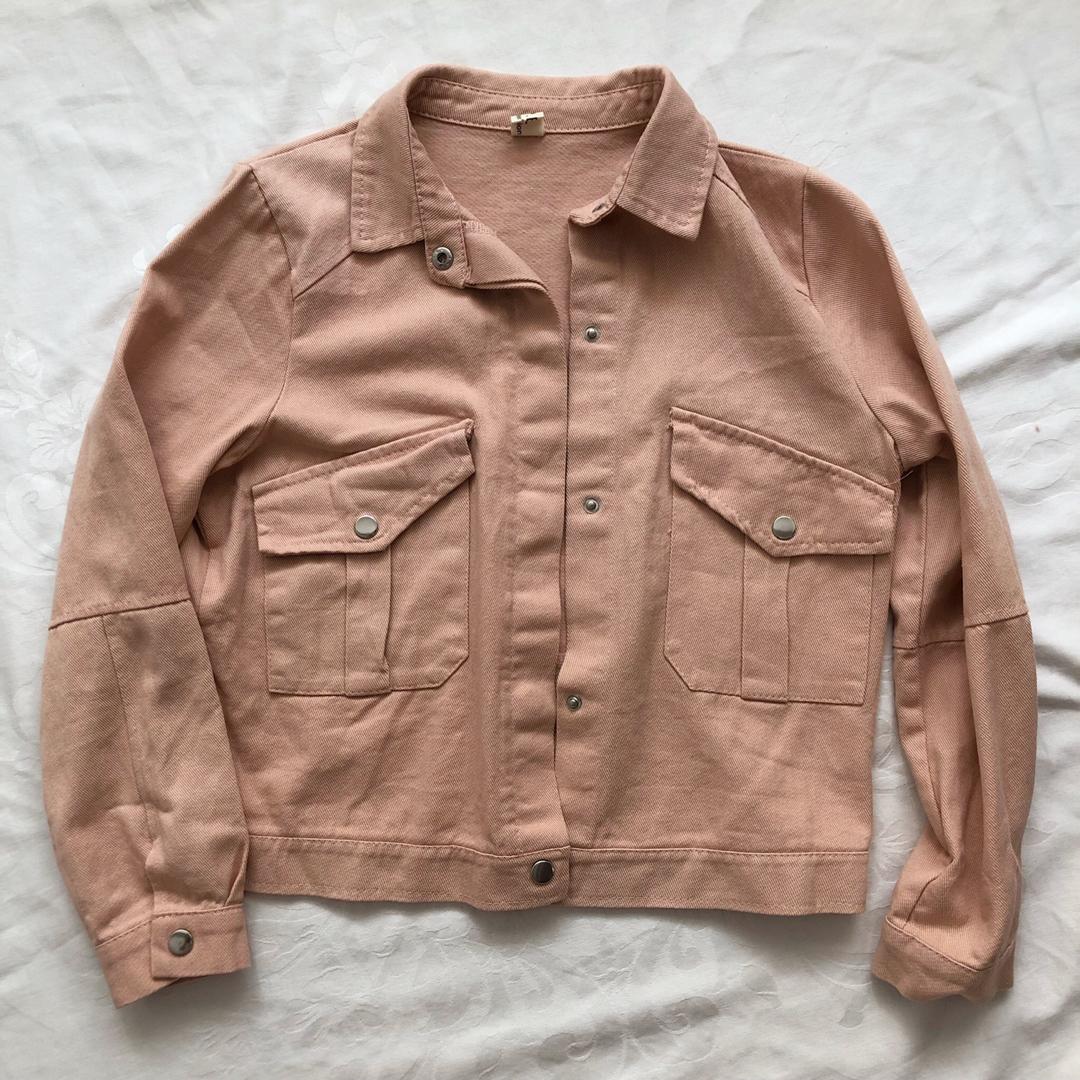 blush cropped jacket