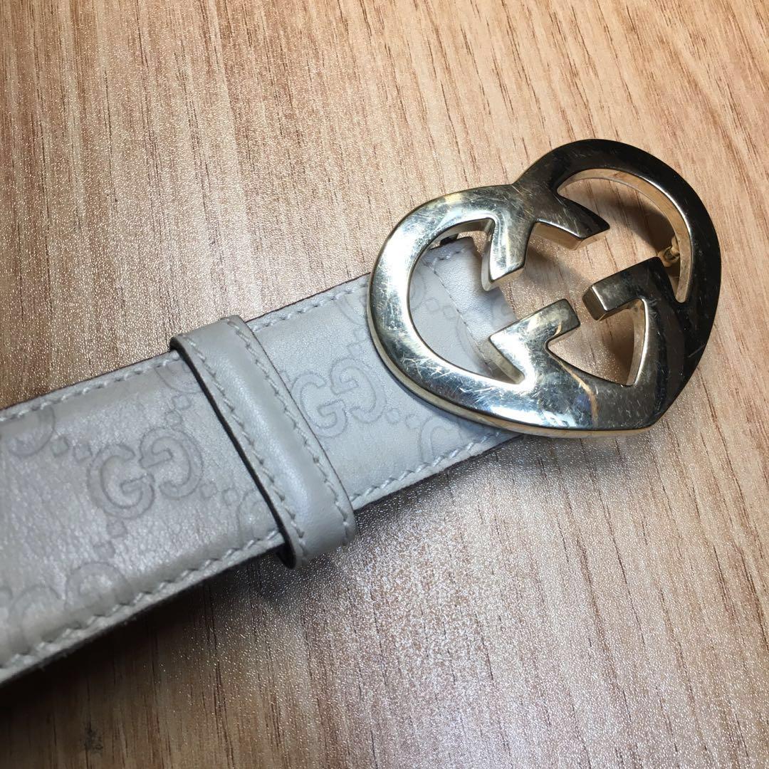 all white gucci belt