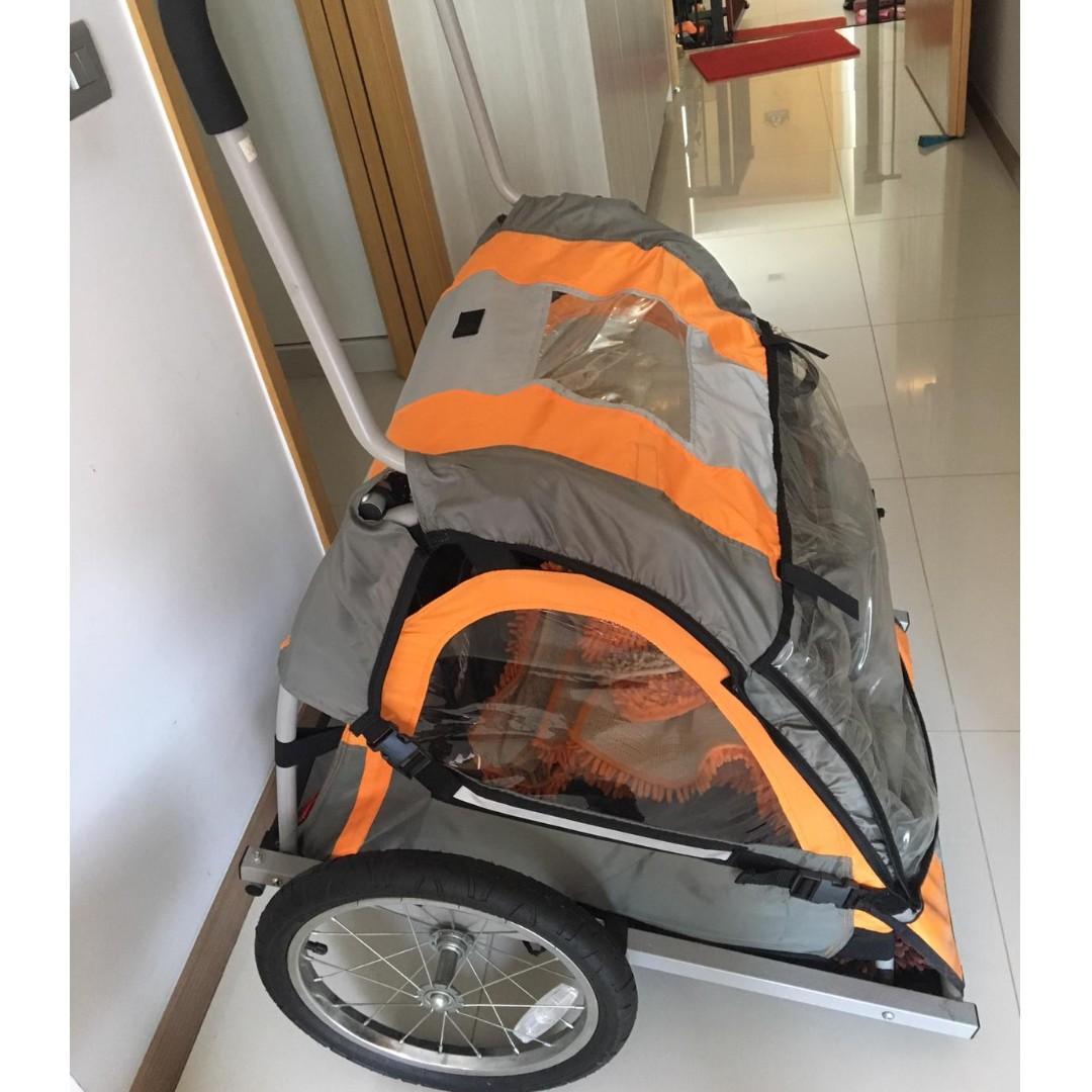 halfords double bike trailer review