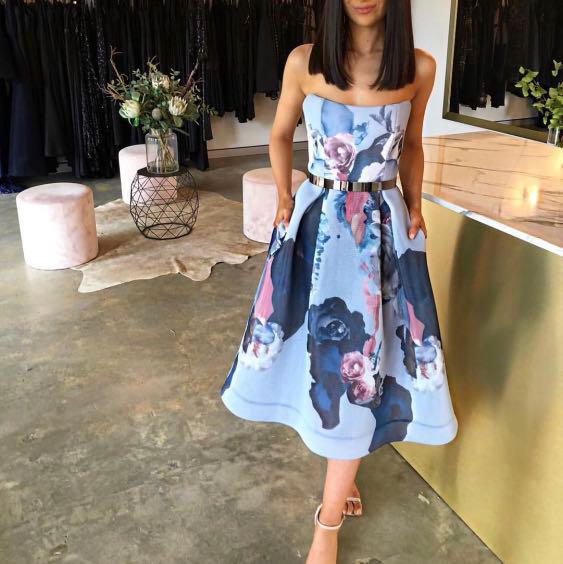 Hire Nicholas The Label Painted Floral Mesh Ball Gown Luxury