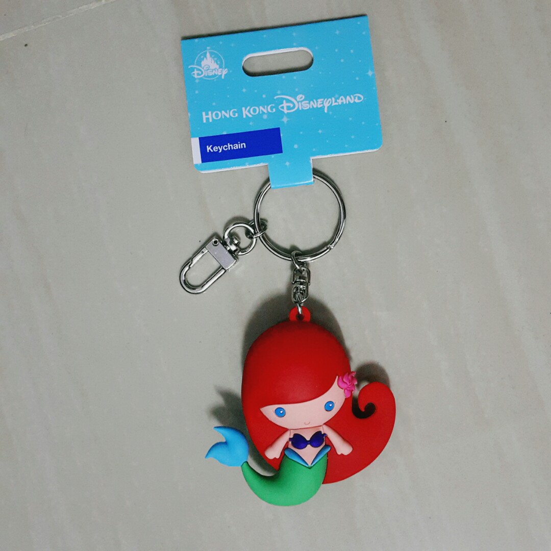 Hong Kong Disneyland Mermaid Ariel Keychain, Luxury, Accessories on