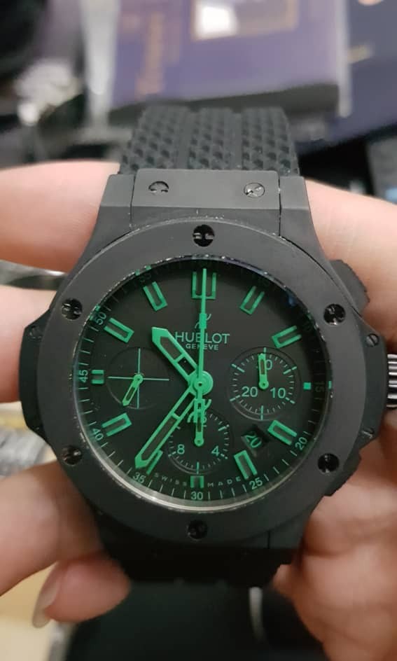 Hublot big bang all black green discount