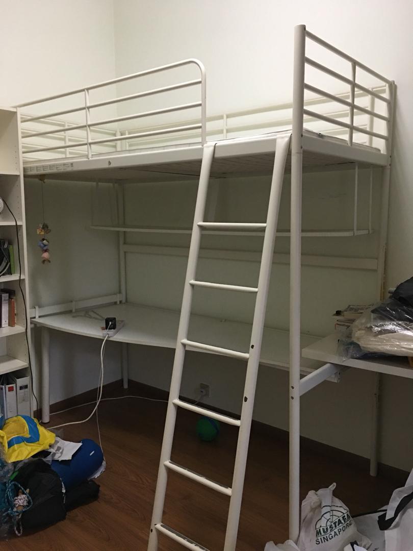ikea bunk bed with table