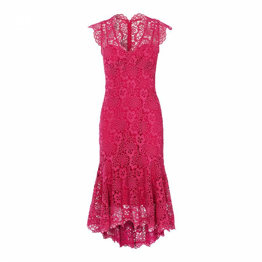 Karen millen peplum hotsell hem lace dress