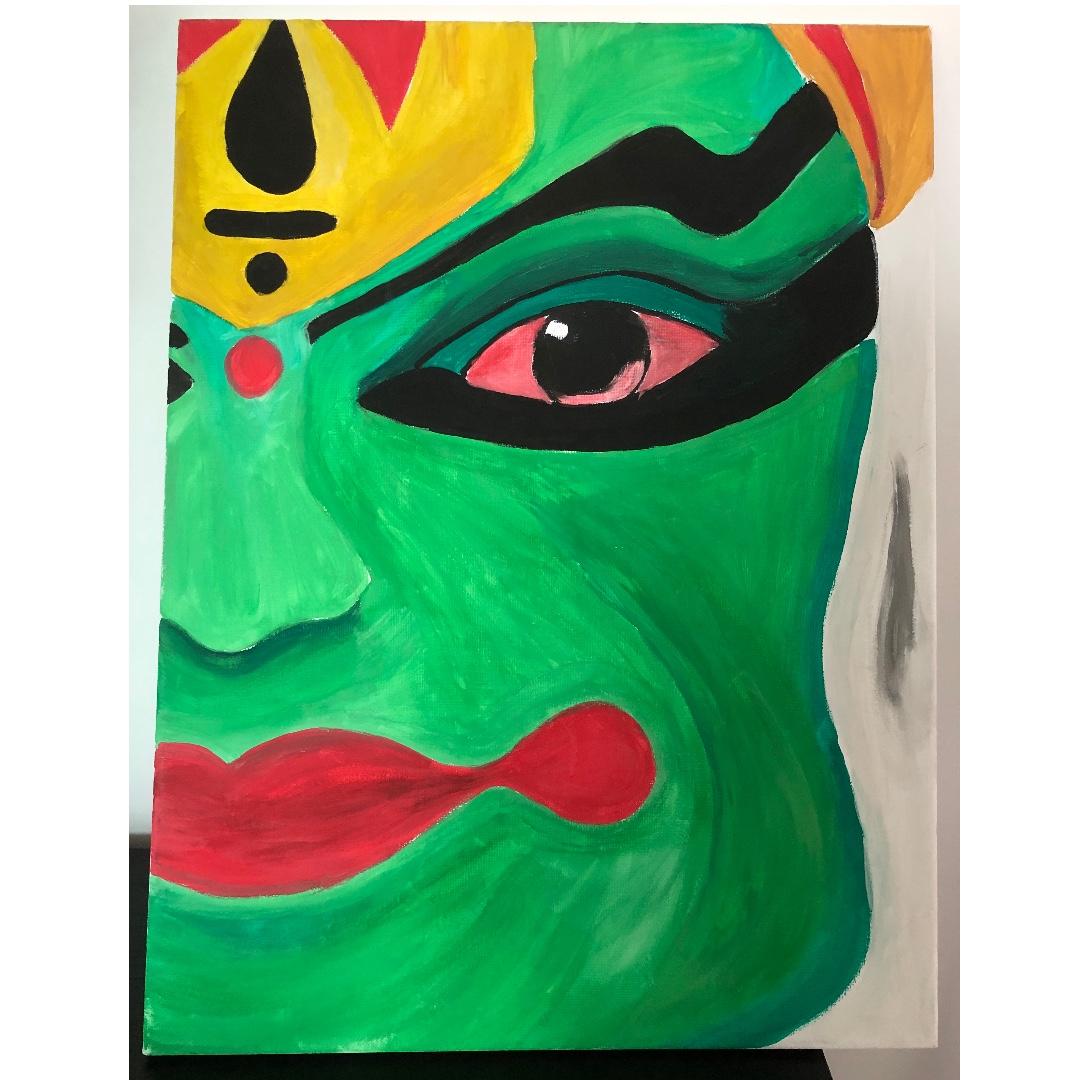 Kathakali Dancer S Face Painting Design Craft Handmade Craft
