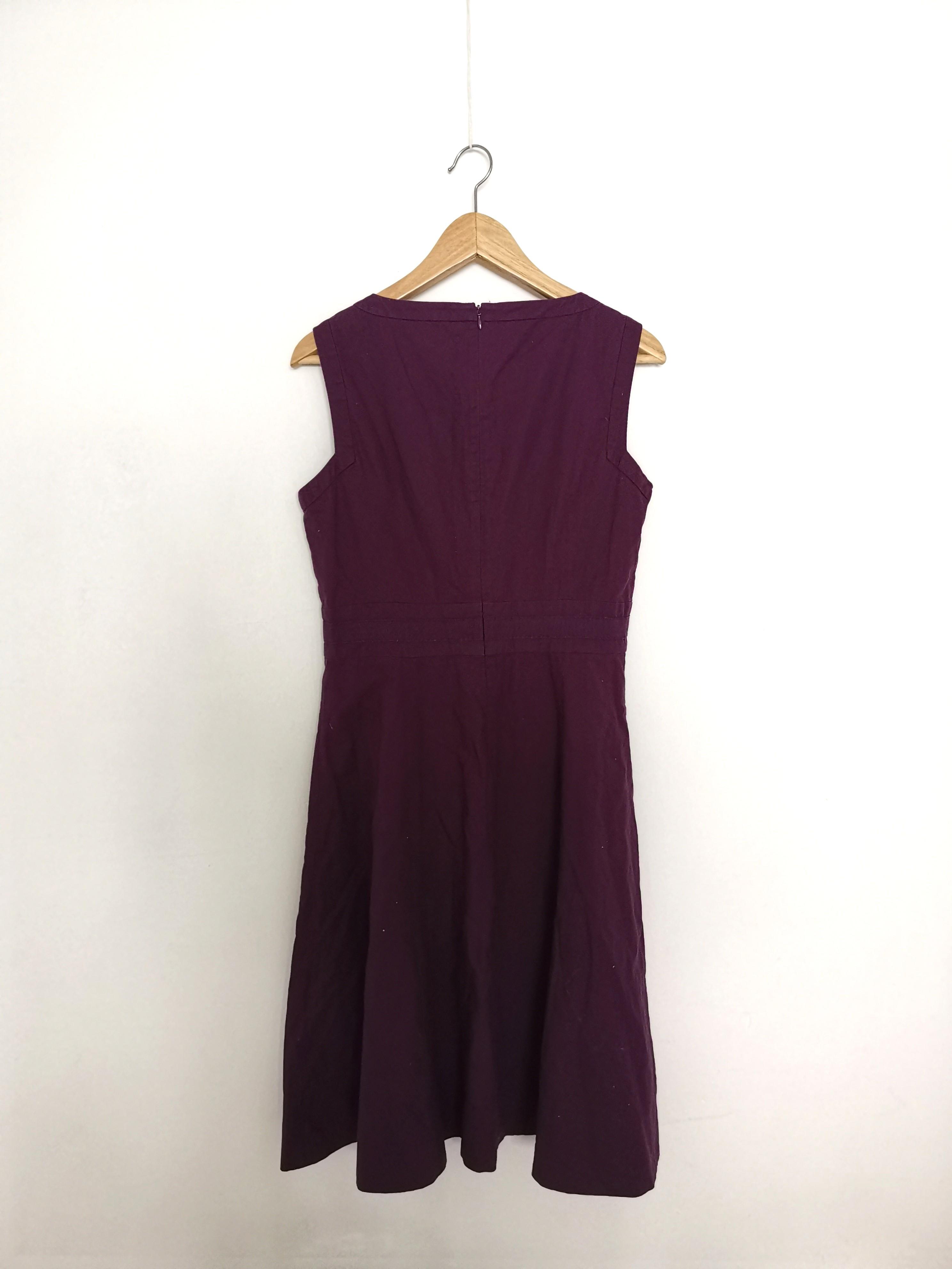 Laura Ashley Dark Purple Sleeveless 