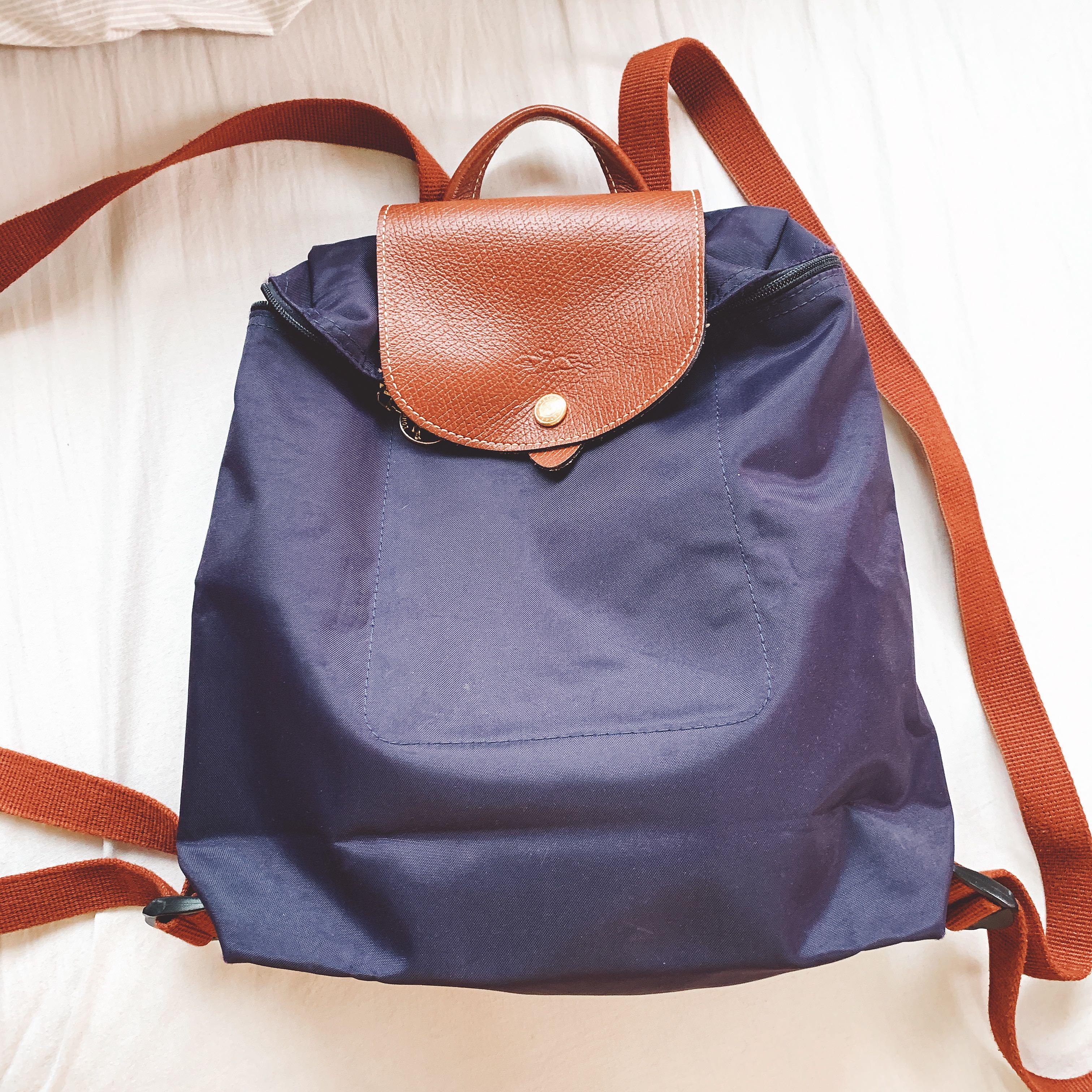 longchamp backpack straps