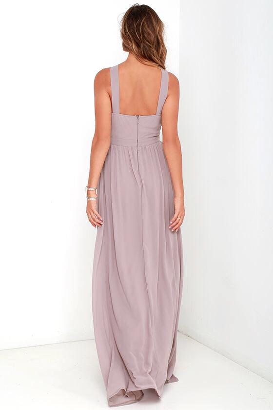 Air of romance top taupe maxi dress