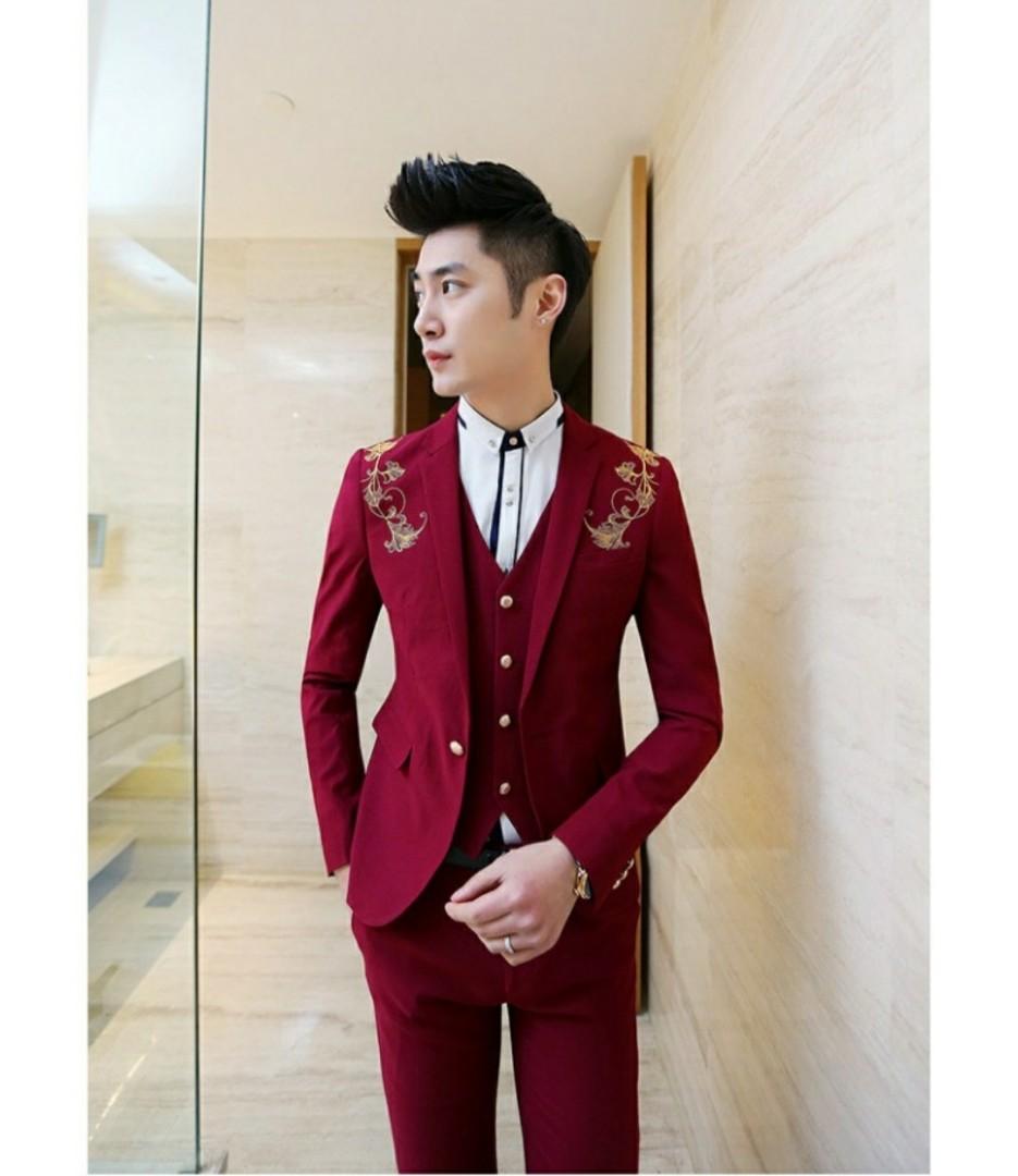 Red white sale and gold tuxedo