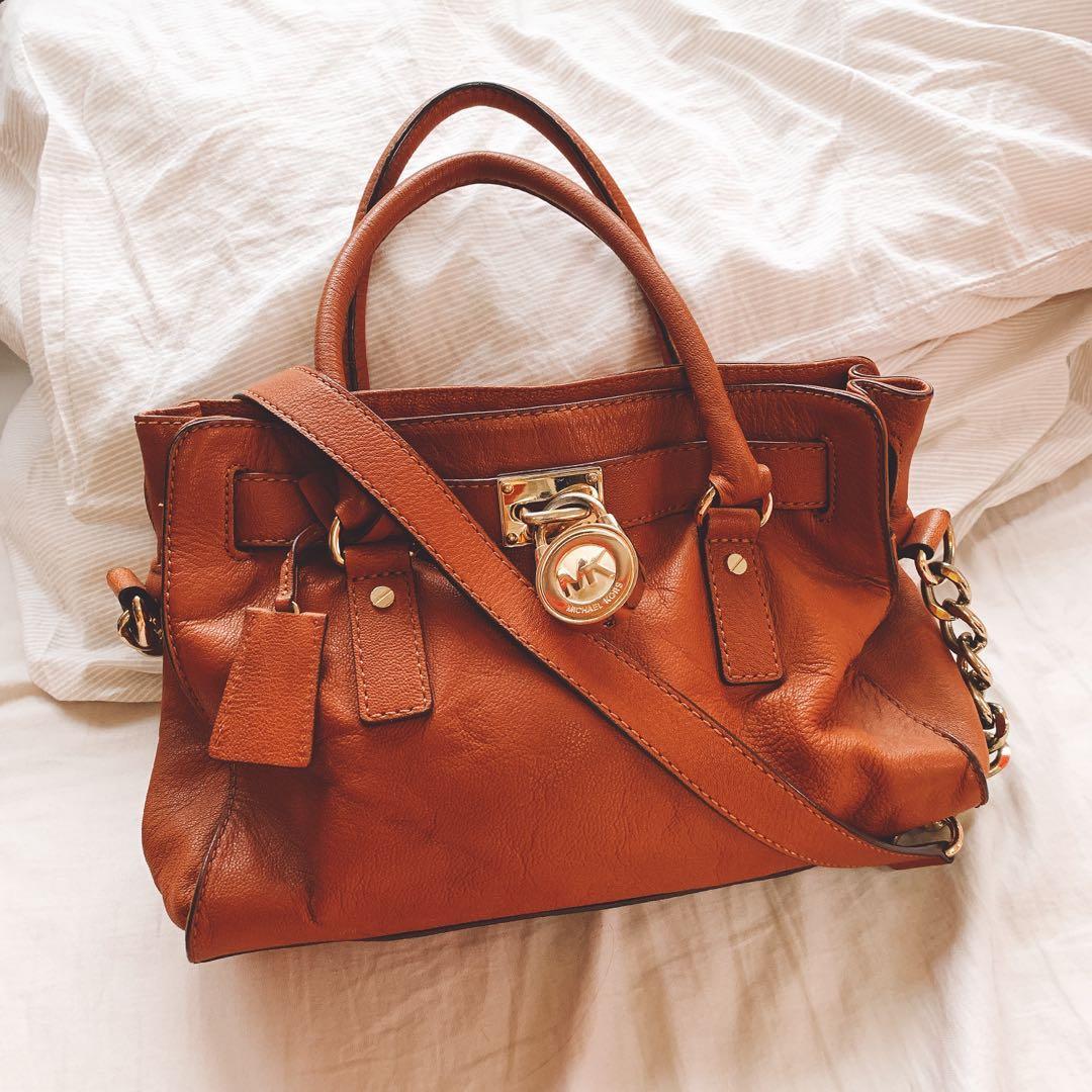 AUTHENTIC MICHAEL KORS Hamilton Medium Satchel 2-Way Bag, Luxury, Bags &  Wallets on Carousell