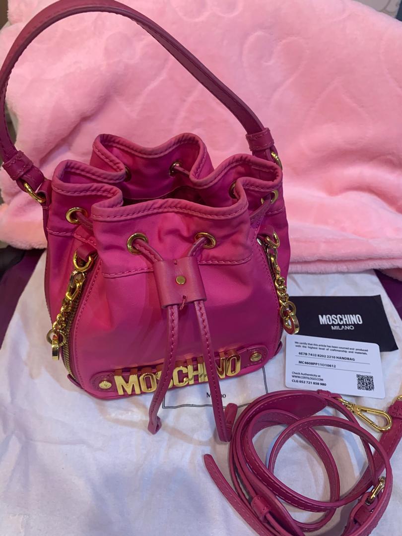 hot pink moschino bag