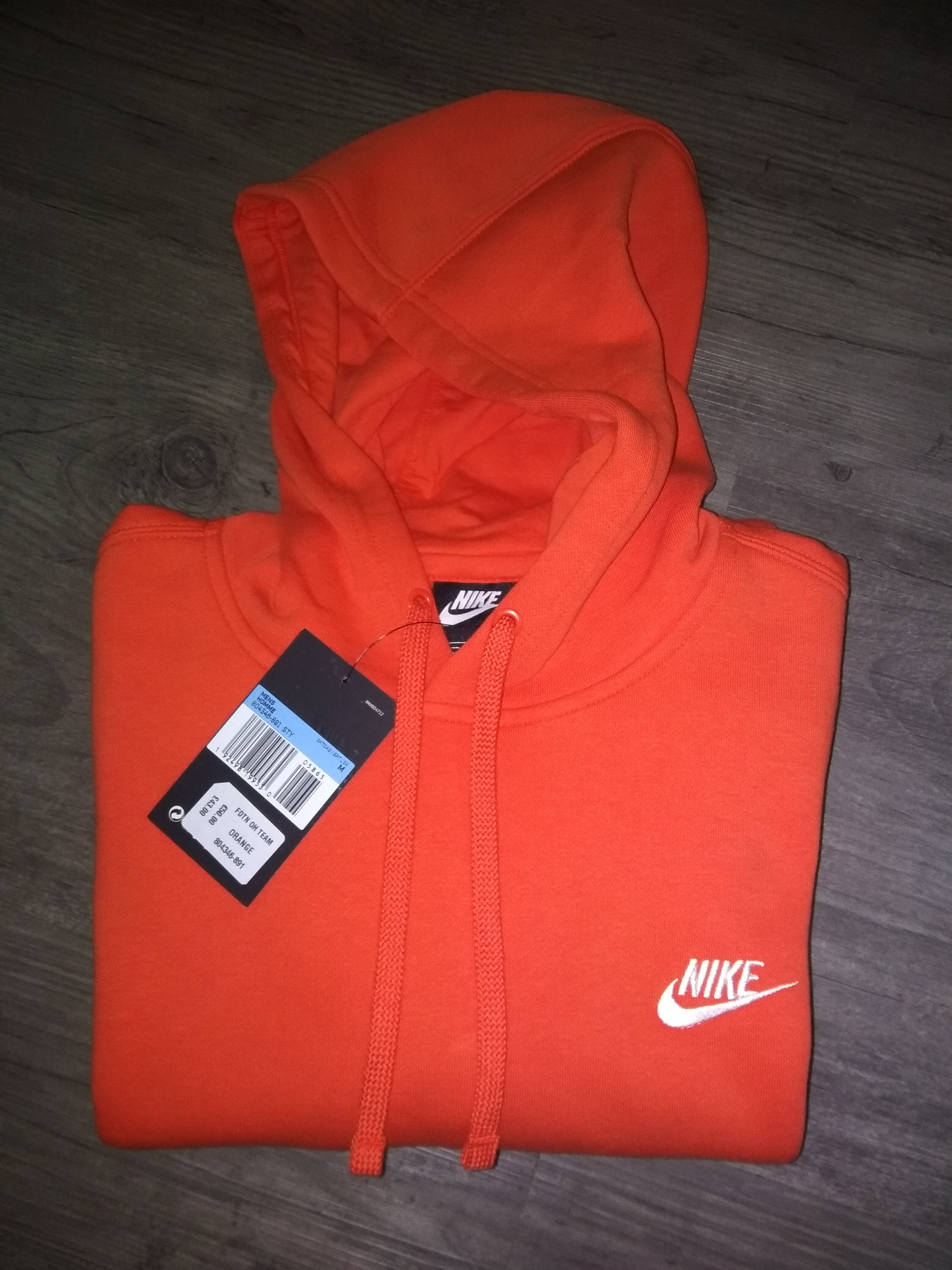 nike foundation overhead moletom com capuz orange