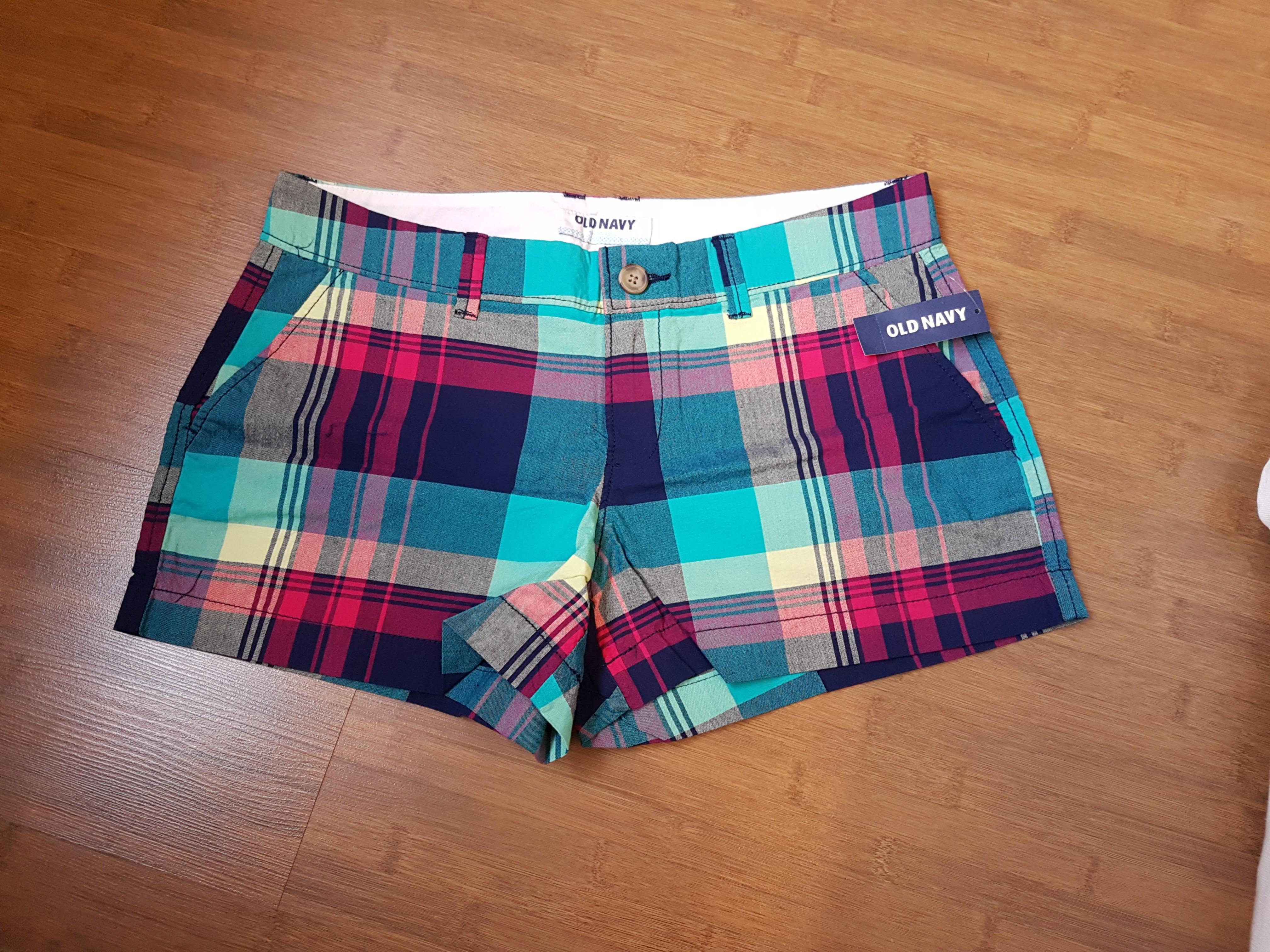old navy plaid shorts