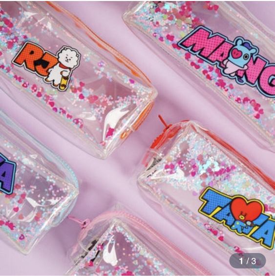 glitter pencil case