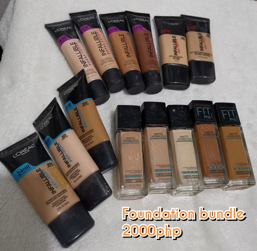 Preloved foundation bundle, Beauty & Personal Care, Face, Makeup on