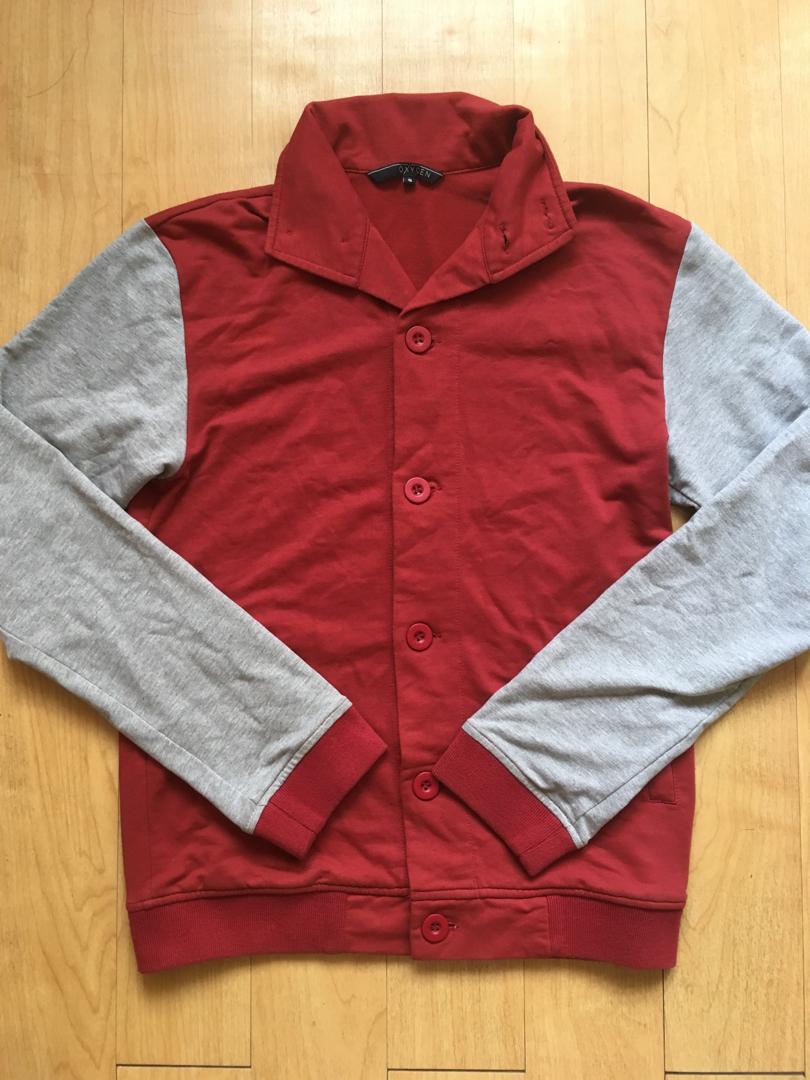 Red and Gray Turtleneck Jacket (Category: Coats, Jackets and Outerwear) located in Quezon City. Submitted by raymoncris (Listing ID 232283052, Image 1). Description: 9/10 Condition Rarely Used Size: S Oxygen Original 1300.