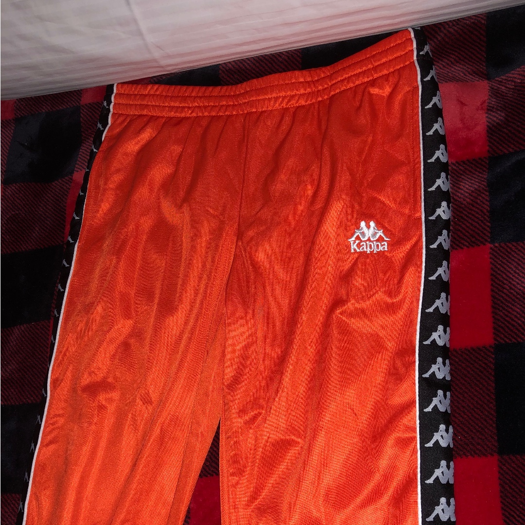 red kappa popper pants