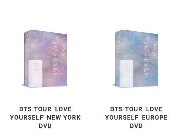 Reserved]BTS WORLD TOUR 'LOVE YOURSELF' NEW YORK EUROPE DVD ...