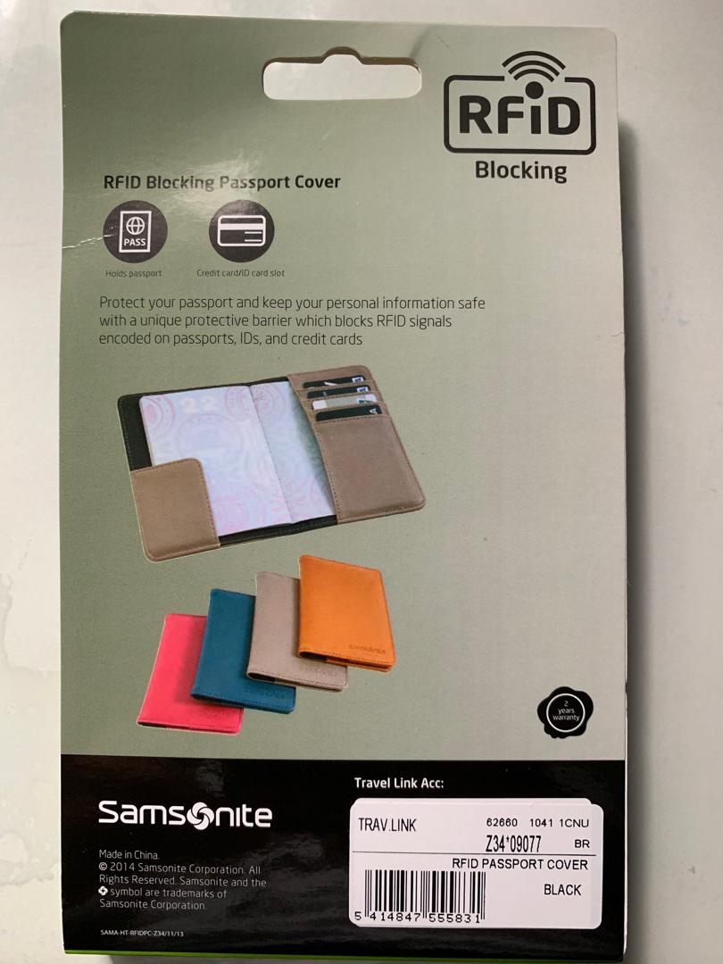 Samsonite RFID blocking Passport cover, Hobbies & Toys, Travel, Travel