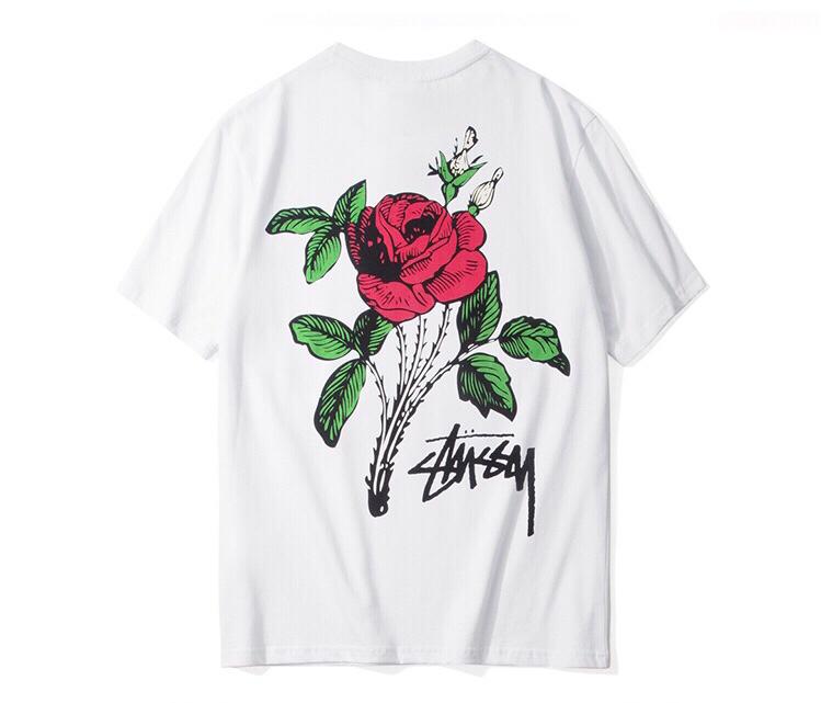 T shirt stussy rose clearance
