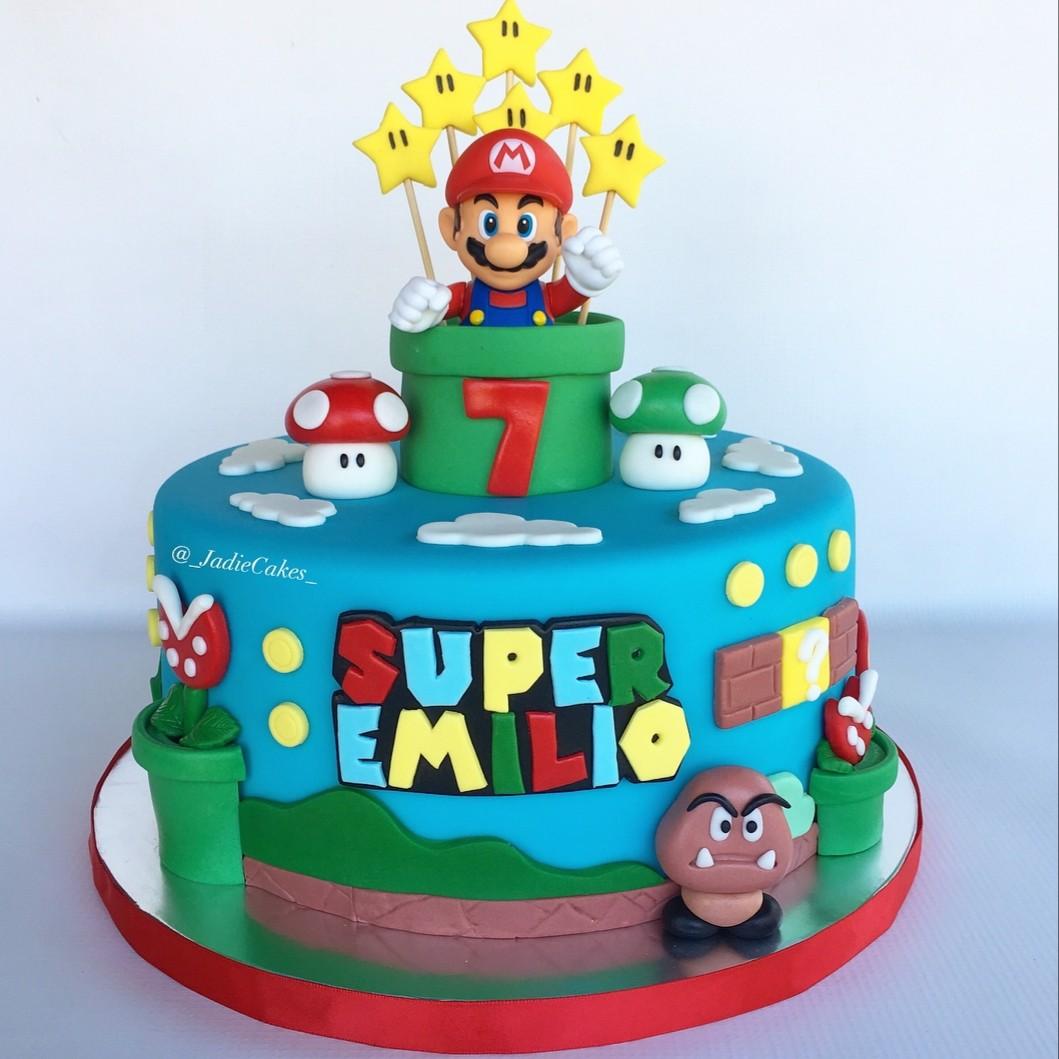 Super Mario Cake, Food & Drinks, Baked Goods on Carousell