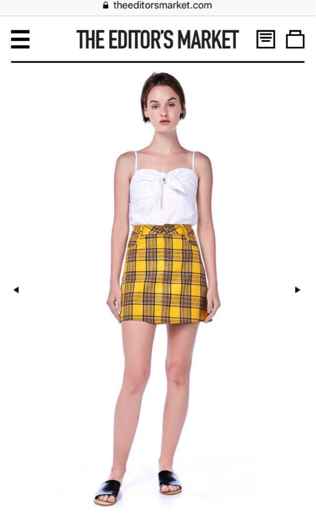 Yellow tartan skirt 2019 outlet