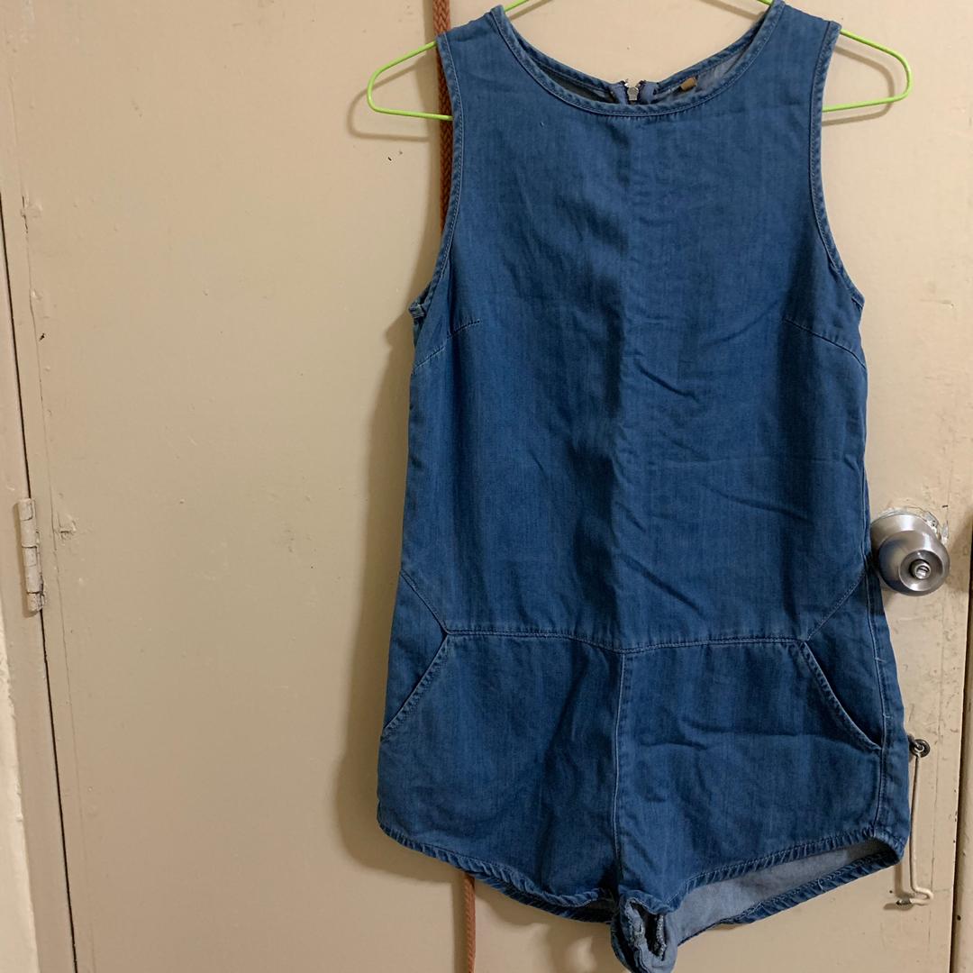 topshop denim romper