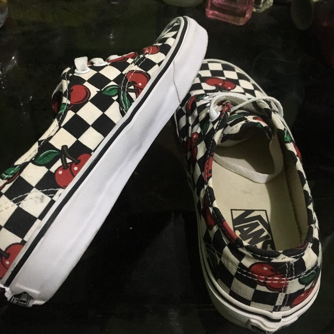 cherry checker vans
