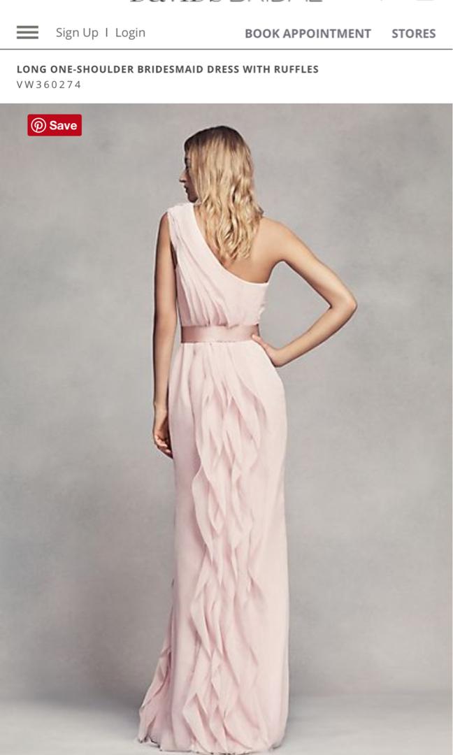 Vera wang one shoulder bridesmaid dress top
