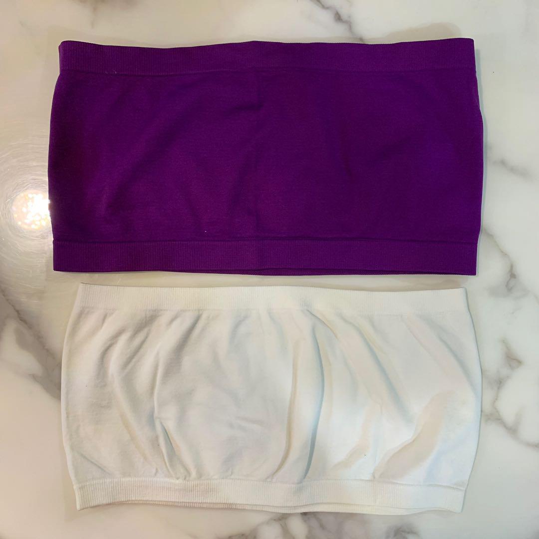 White and Violet Bandeau (Category: Sleeveless) located in Makati City. Submitted by labookeria (Listing ID 231587828, Image 2). Description: To get the item, please do/ provide the following : Step 1 : Make an offer. Step 2: Provide your - name, mobile number, address, mode of payment preferred (BDO, BPI, or any LBC affiliated remittance company), choose mode of delivery (DPX/ Grab). Step 3: Settle payment within 2 days of seller’s acceptance. S