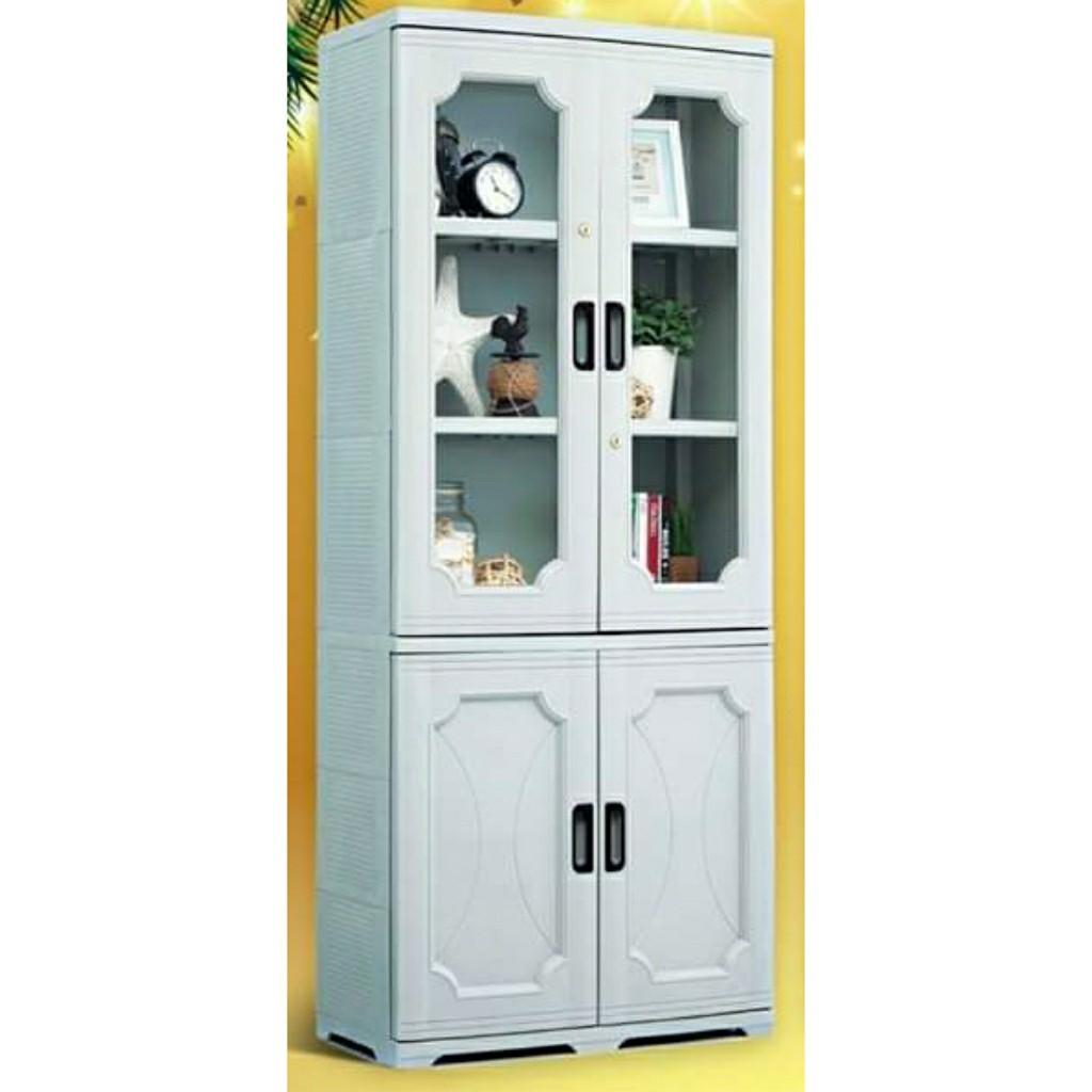 Zooey Platinum Display Cabinet Multipurpose Cabinet Book Cabinet Filing Cabinet Plastic Cabinet Storage Shelves Drawers Closet Organizer Home Furniture Furniture Fixtures Shelves Drawers On Carousell