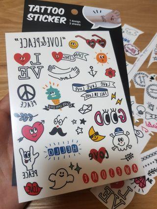 Korean tattoo stickers