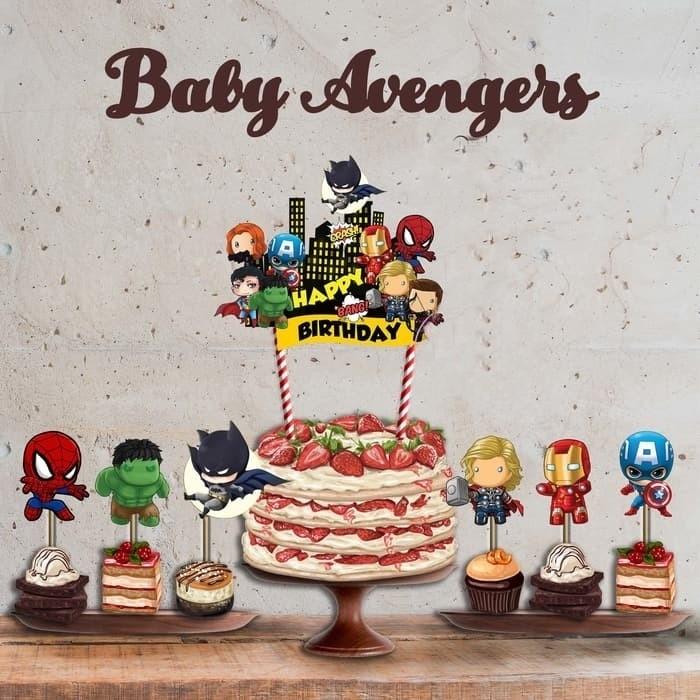 1set 12 Baby Avengers Cake Topper Design Craft Others On Carousell