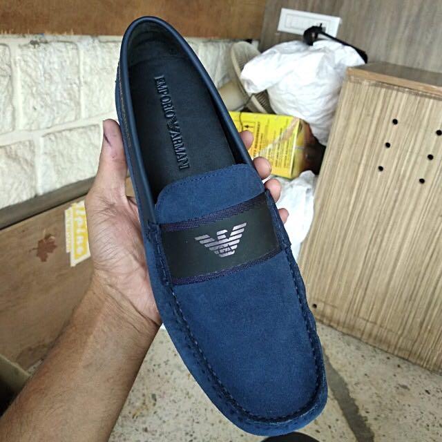 armani blue shoes