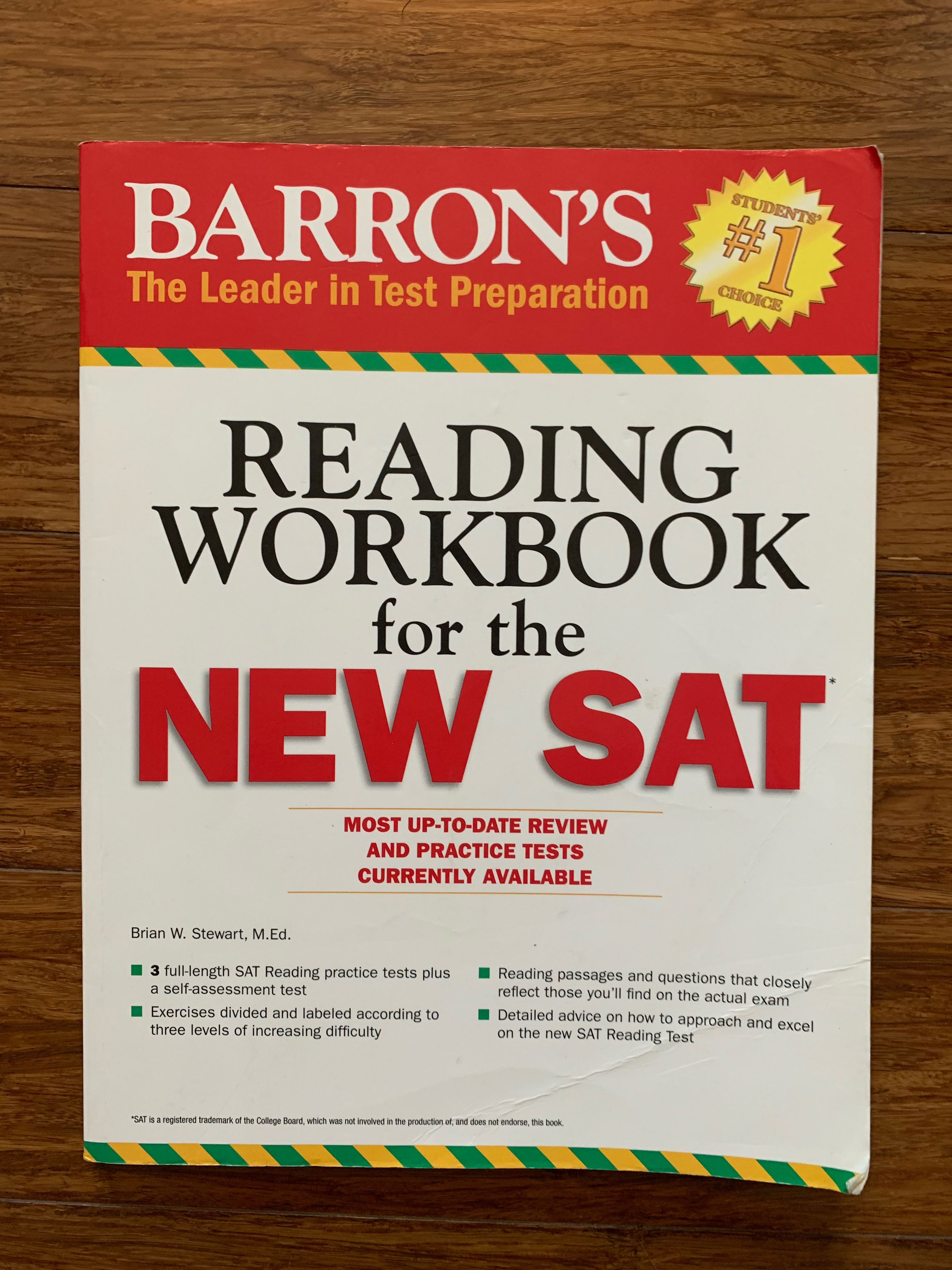 Barrons SAT Reading Workbook 