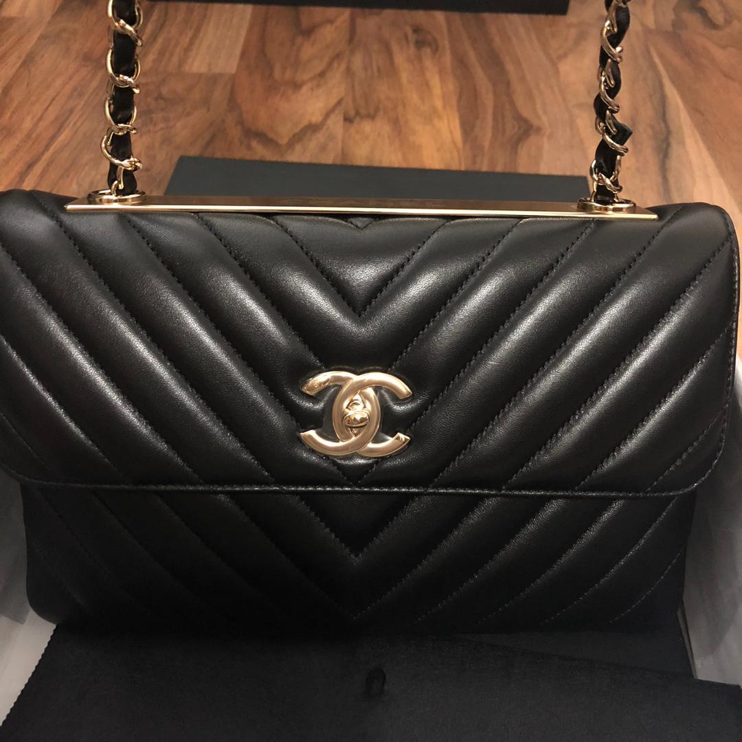 Chanel Black Quilted Caviar Leather Timeless Accordion Flap Bag