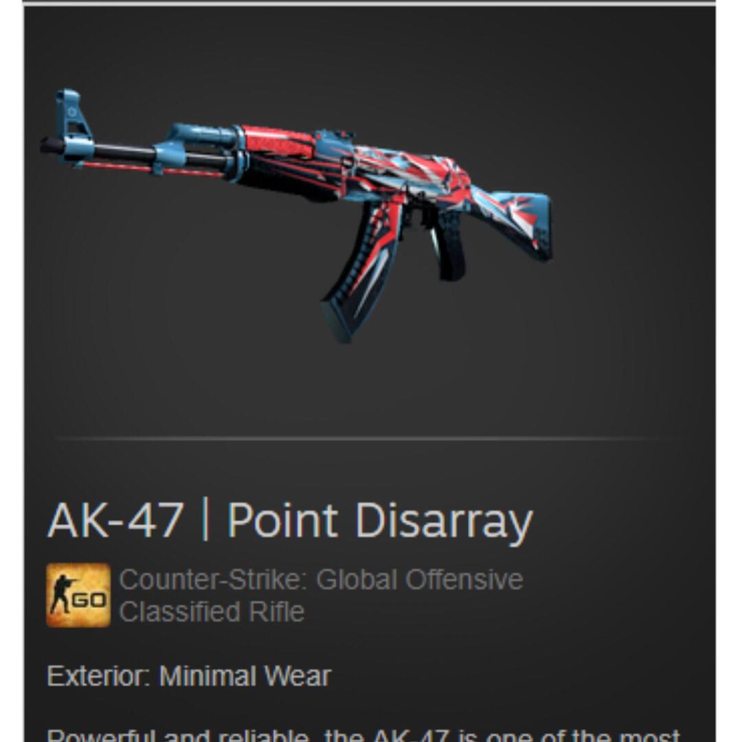 Csgo Ak 47 Point Disarray Mw Toys Games Video Gaming In Game Products On Carousell - cs go roblox free skins how to get free robux 400