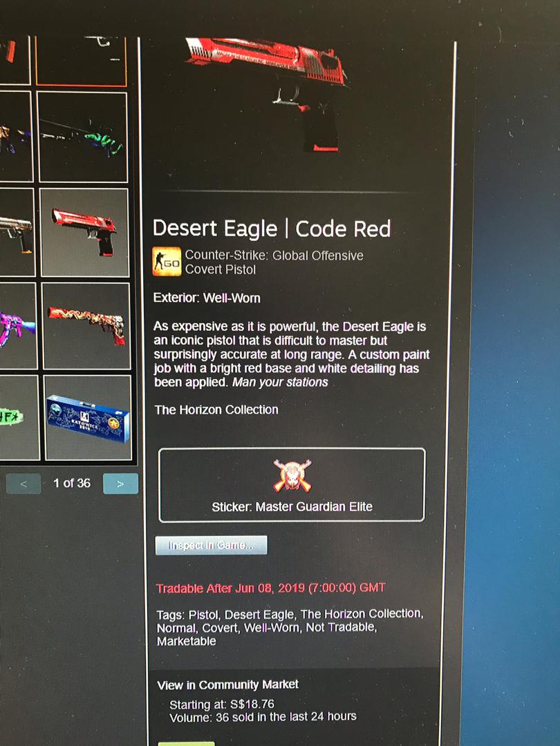 Desert Eagle  Code Red] Sticker Combinations - CSGO 