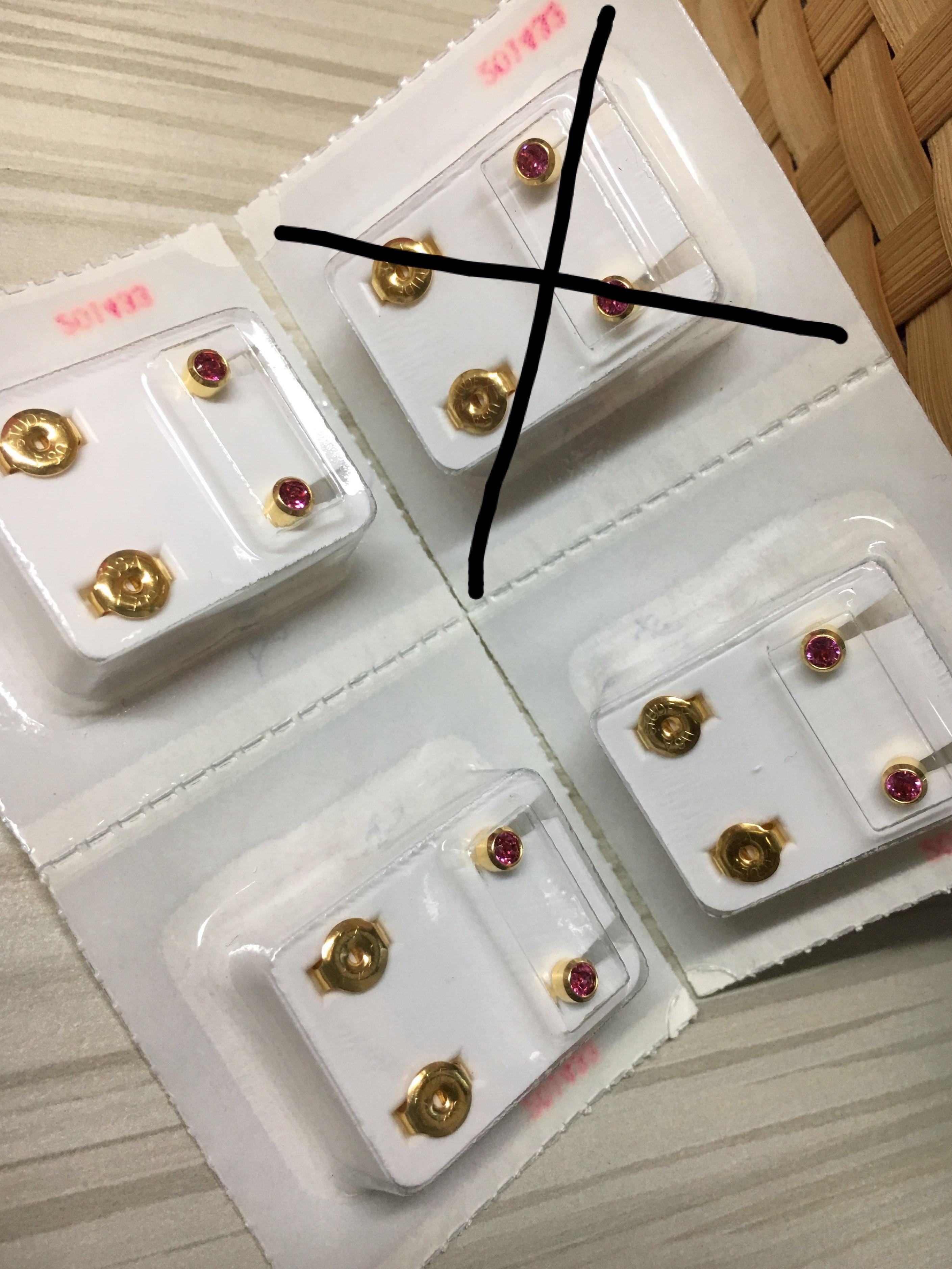 Earrings Sterilised ear piercing studs