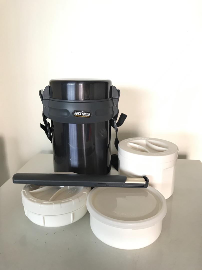 ENDO 1.8l Stainless Steel Lunch Box, Furniture & Home Living