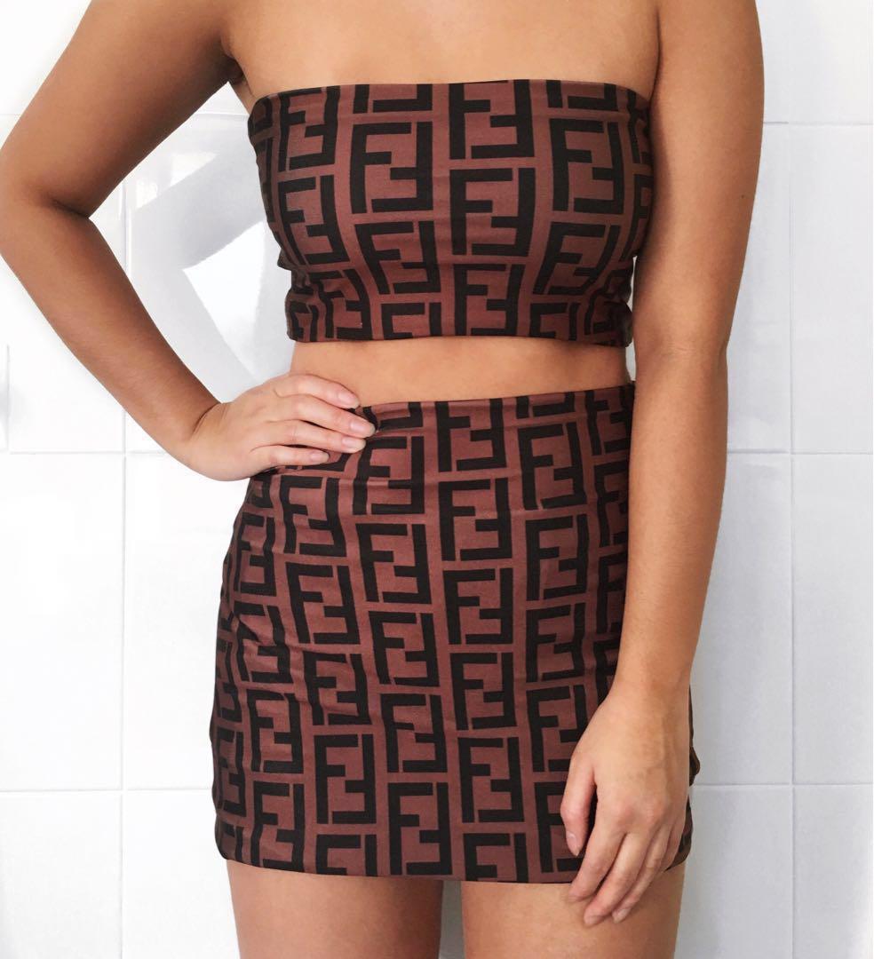 fendi strapless top