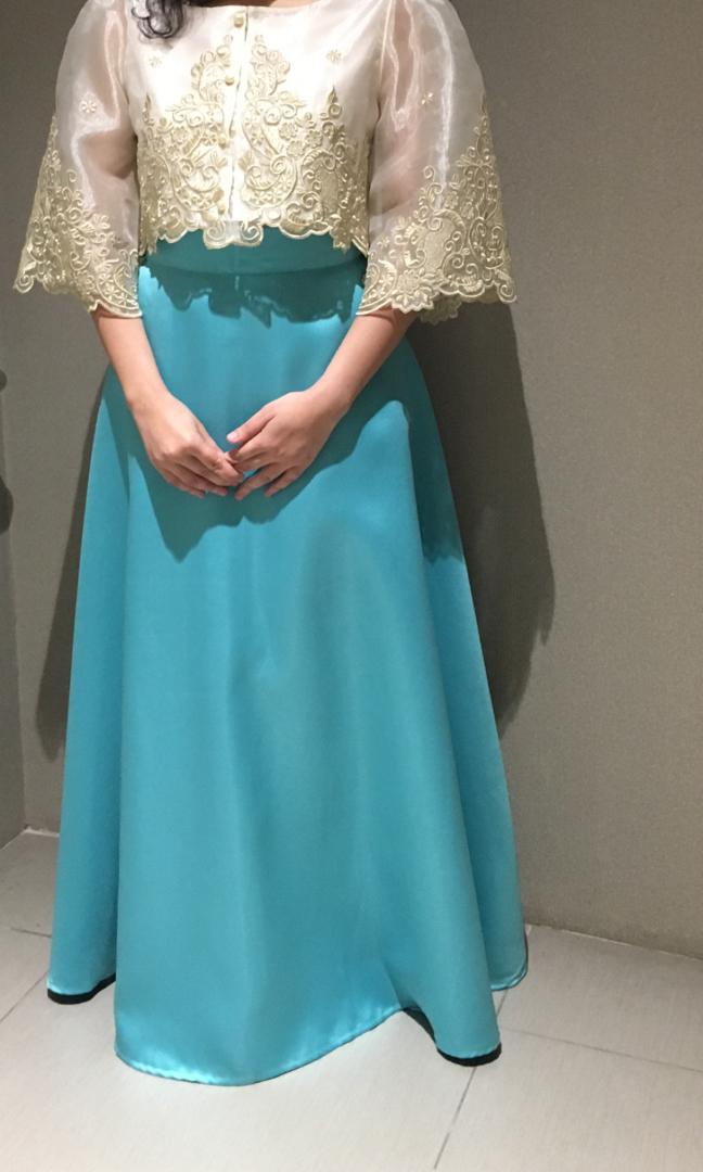 filipiniana dress blouse and skirt