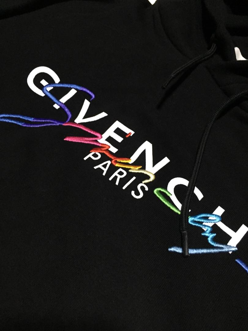 Givenchy rainbow signature hoodie, Men's Fashion, Tops & Sets, Hoodies on  Carousell