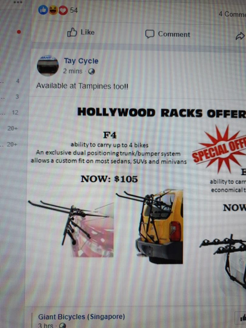 hollywood f4 bike rack