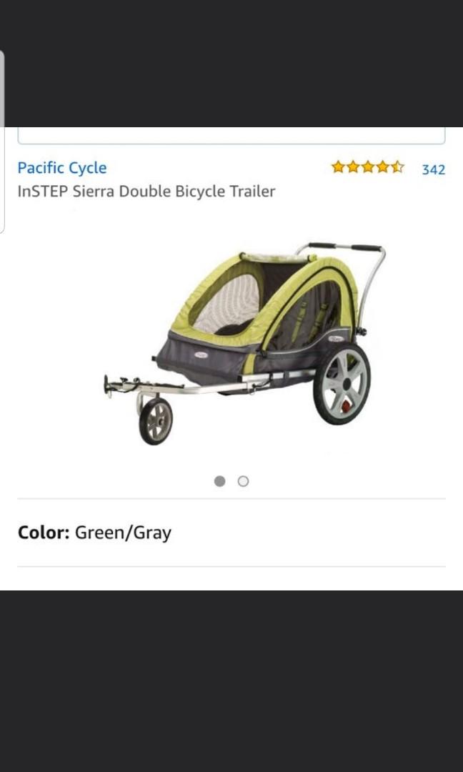 Instep Sierra Double Bike Trailer Sports Equipment Bicycles