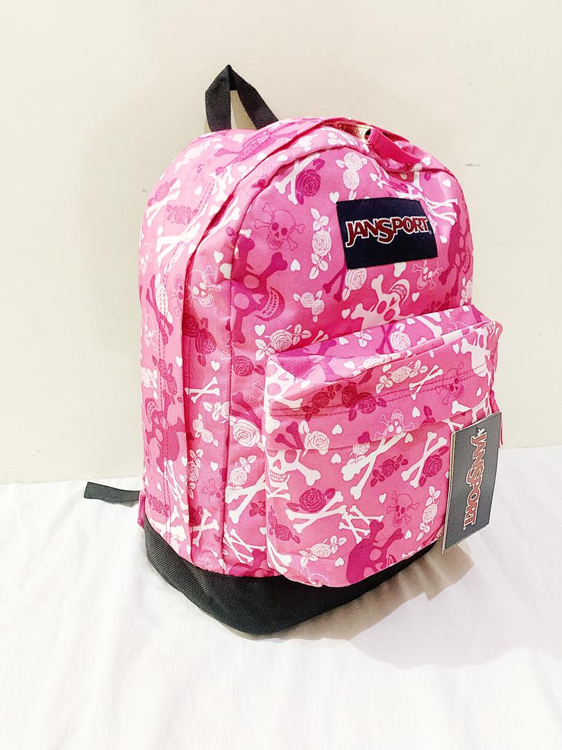 jansport skull and roses backpack