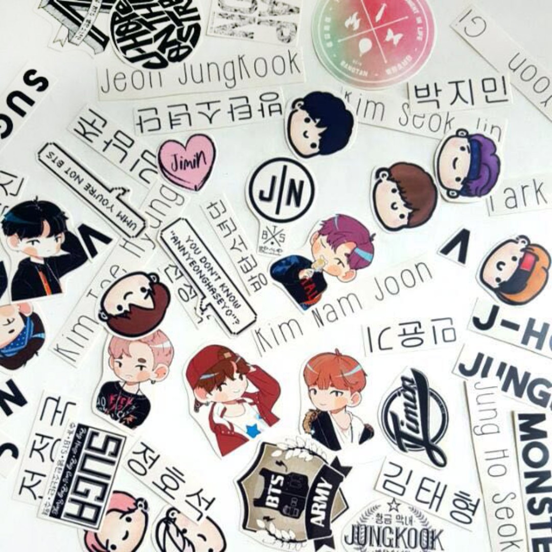 Kpop BTS Chibi and Speech Stickers, Hobbies & Toys, Memorabilia ...